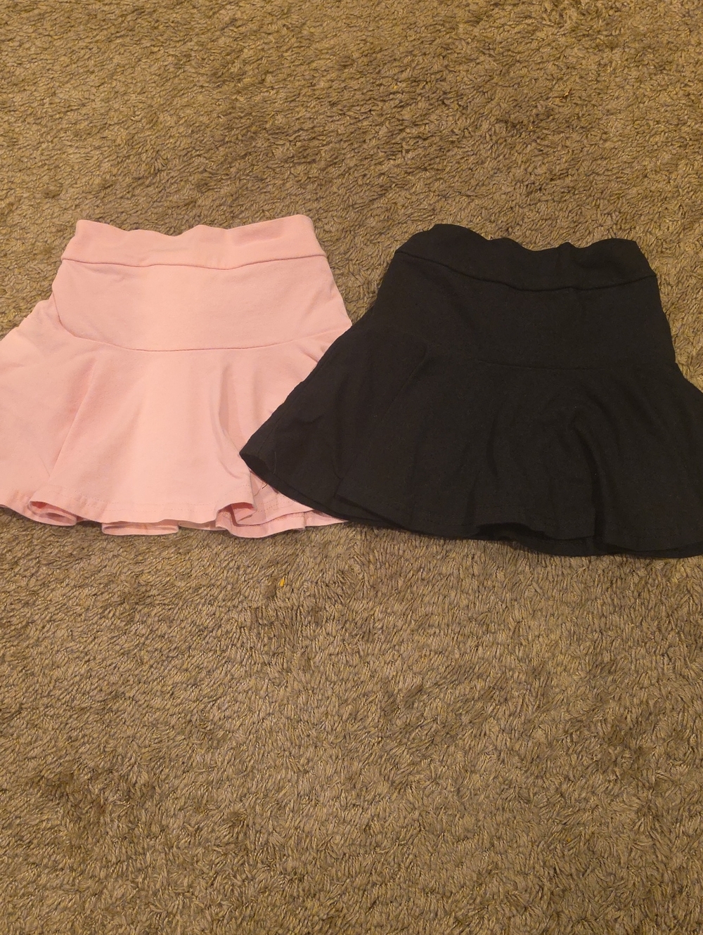 Toddler Flared Mini Skort - Pink and Black